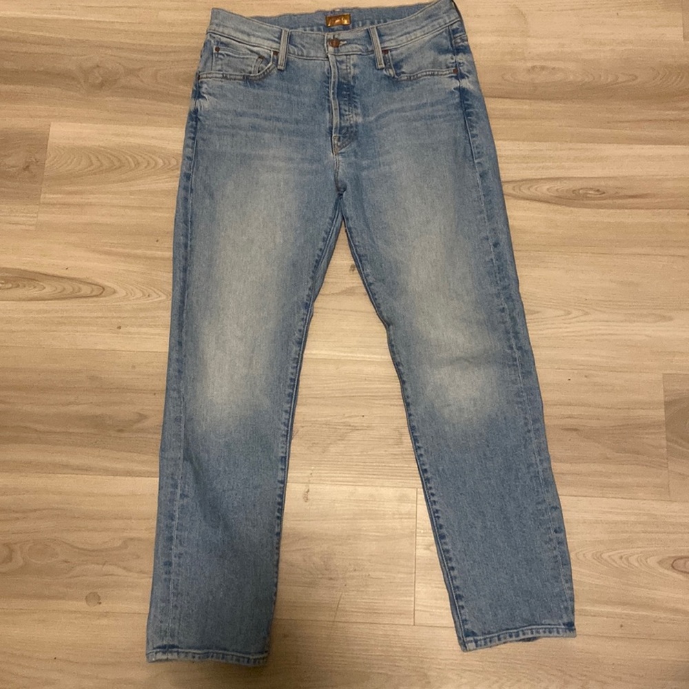 Mother jeans, size 27, button fly, straight leg